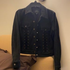 Black suede Lucky Jacket